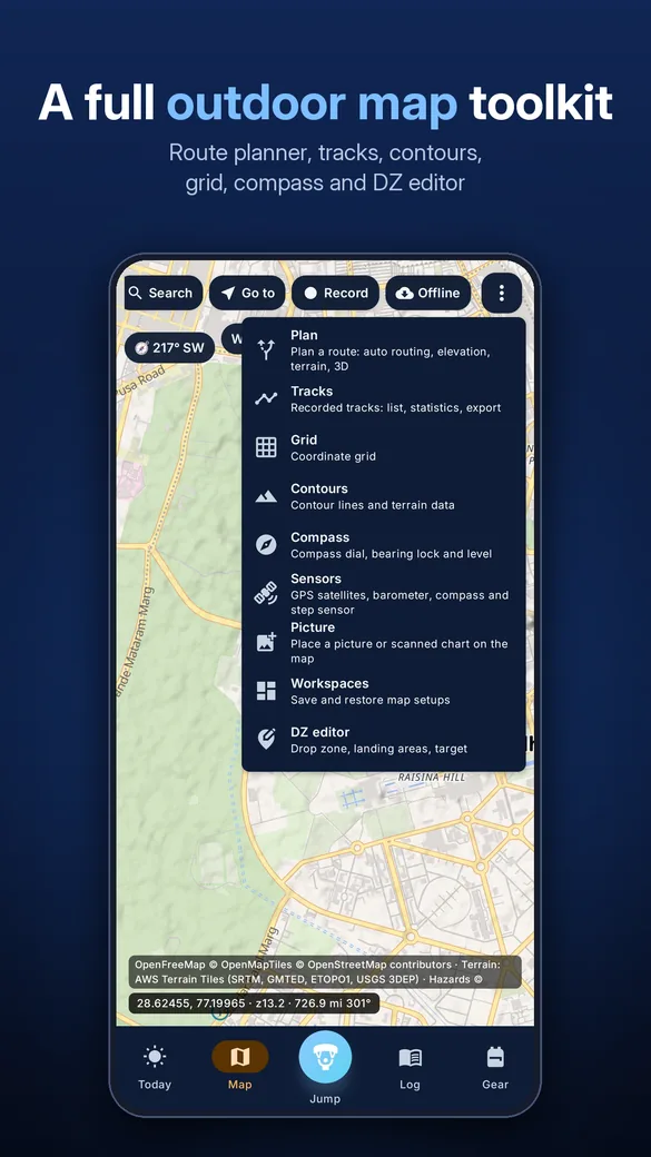 Sora screenshot: Map tools